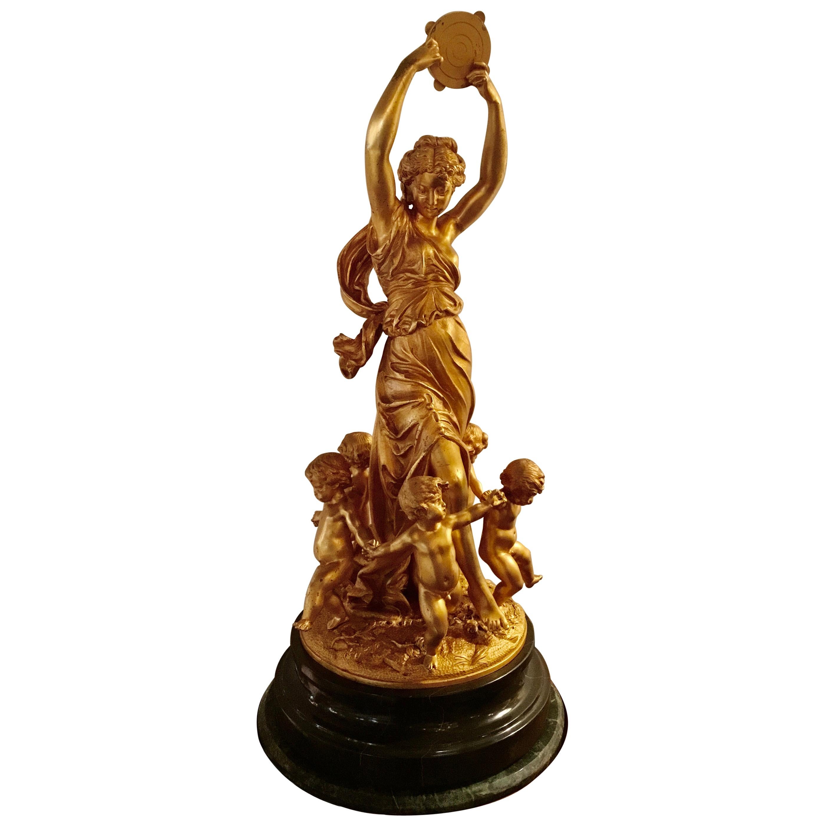 French Gilt-Bronze Figural Group of a “Bacchanalia”, circa 1900