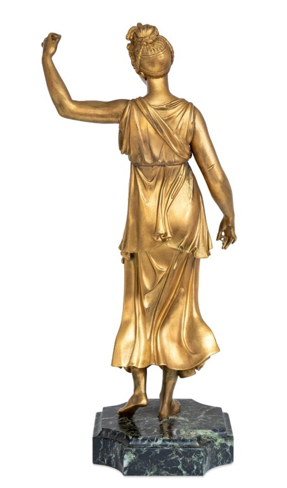 Francese Scultura figurativa francese in bronzo dorato in vendita