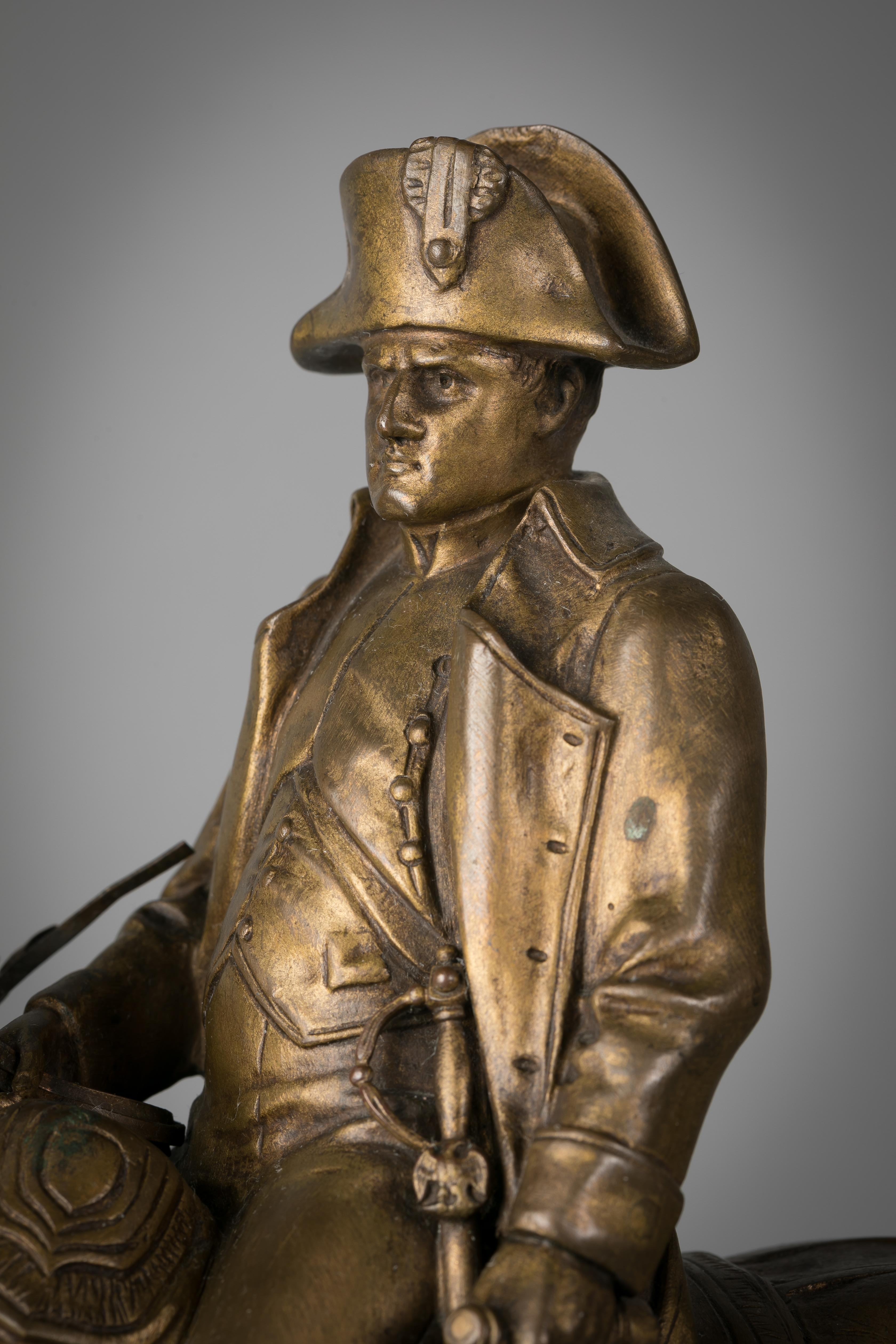 Vergoldete Bronzefigur von Napoleon, Emile Pinedo, Napoleon (Spätes 19. Jahrhundert) im Angebot