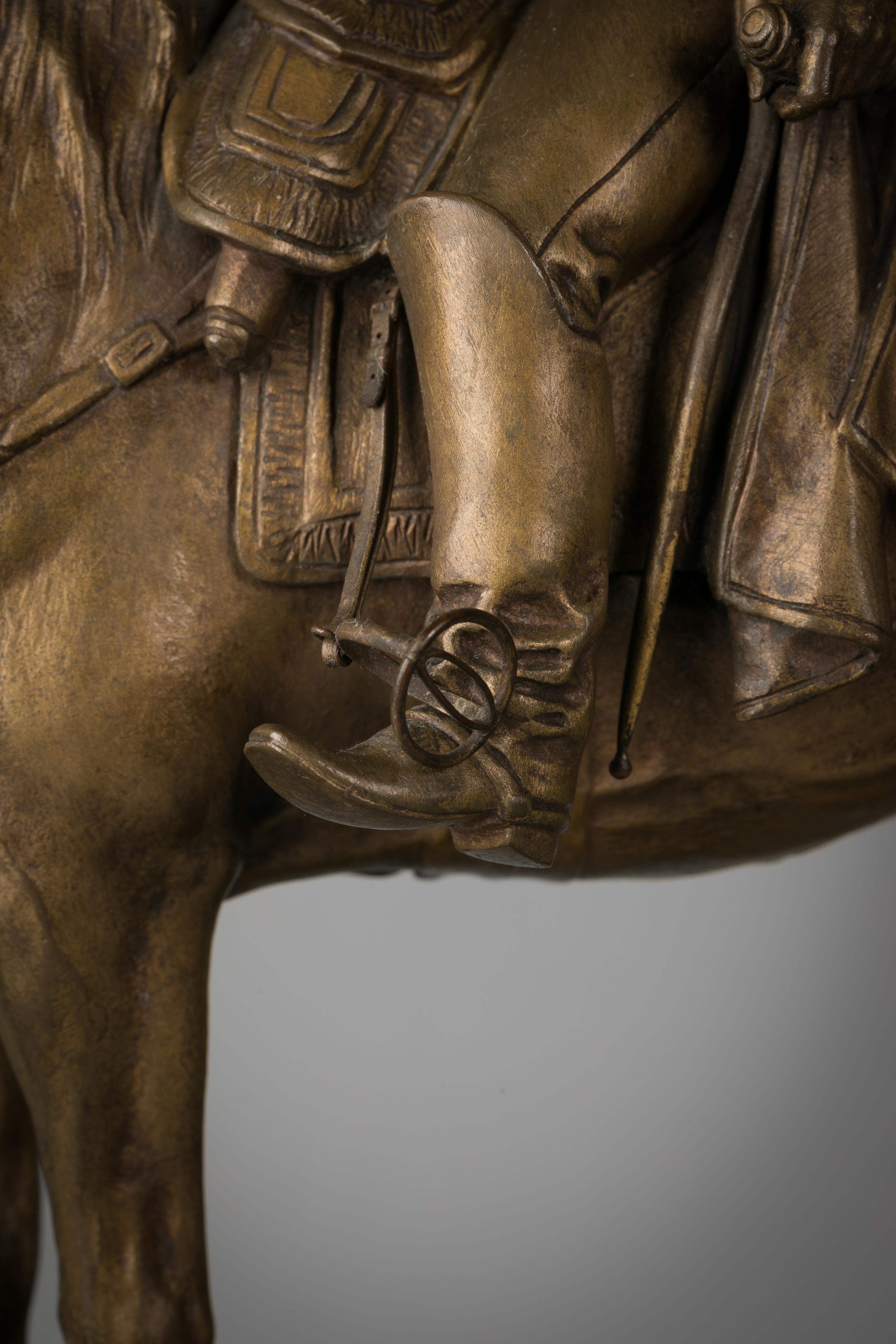 French Gilt Bronze Figure of Napoleon, Emile Pinedo For Sale 3