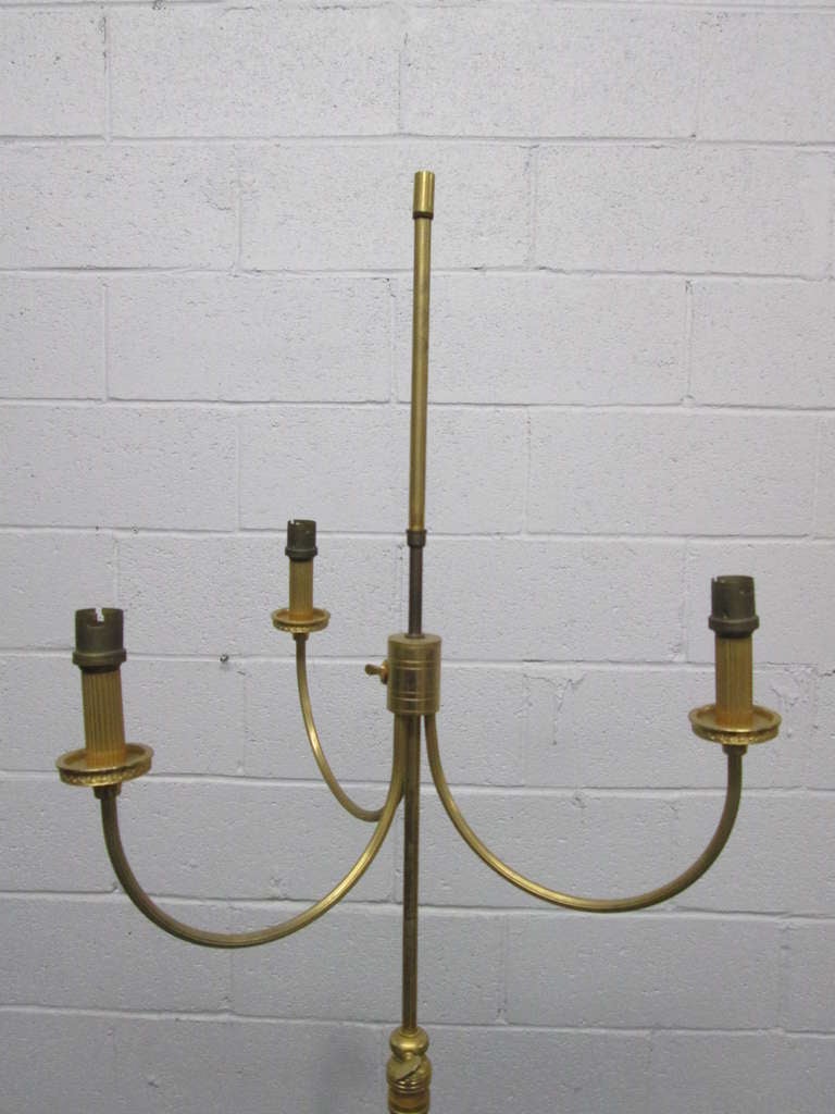 French gilded bronze floor lamp after Maison Charles.