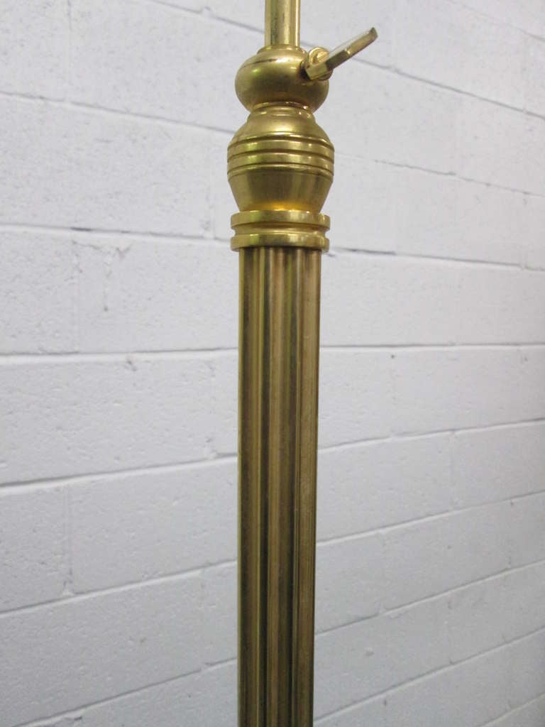 Mid-20th Century French Gilt Bronze Floor Lamp after Maison Charles For Sale