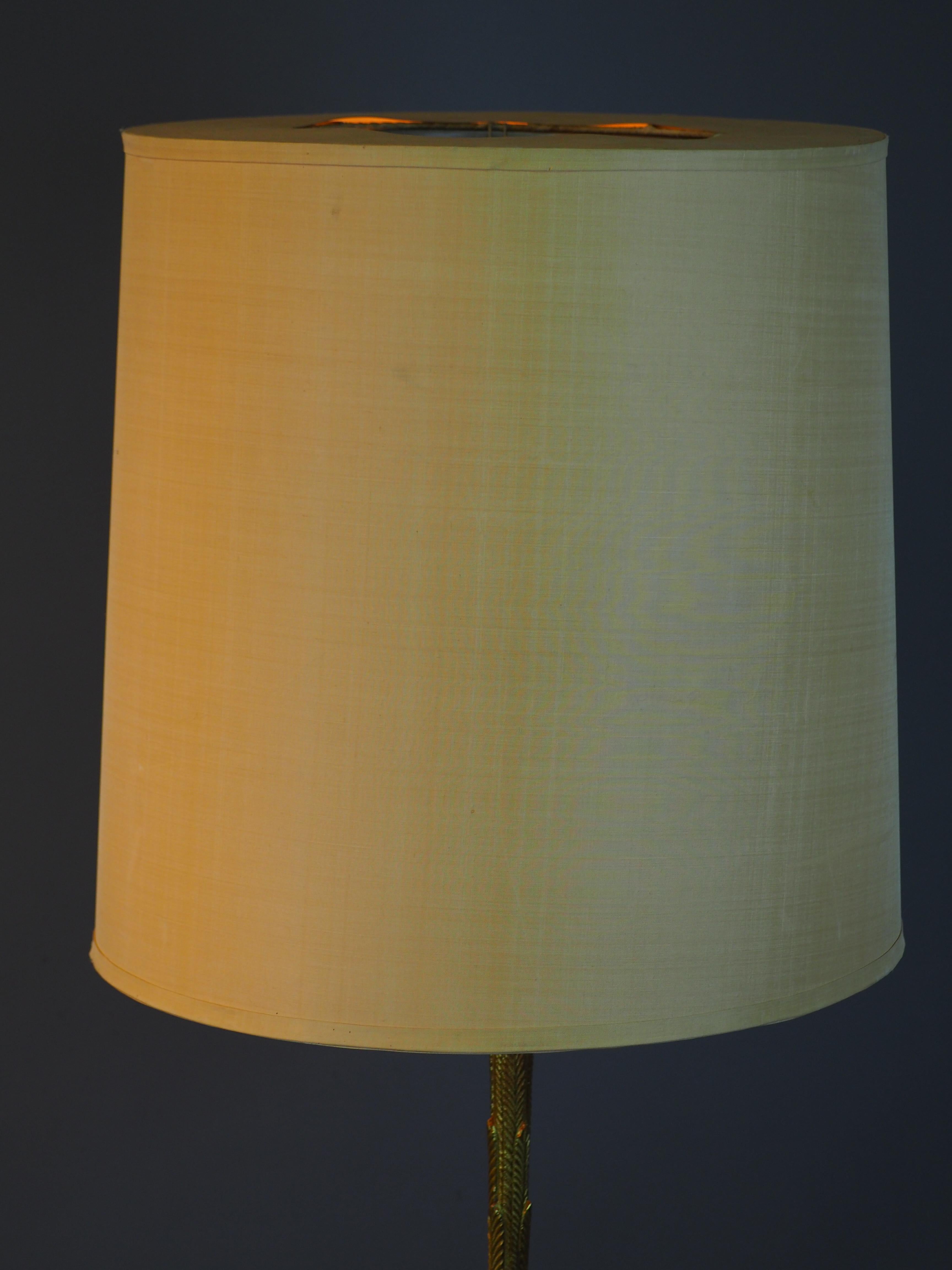 French Gilt Bronze Floor Lamp by Maison Baguès, circa 1950s For Sale 5