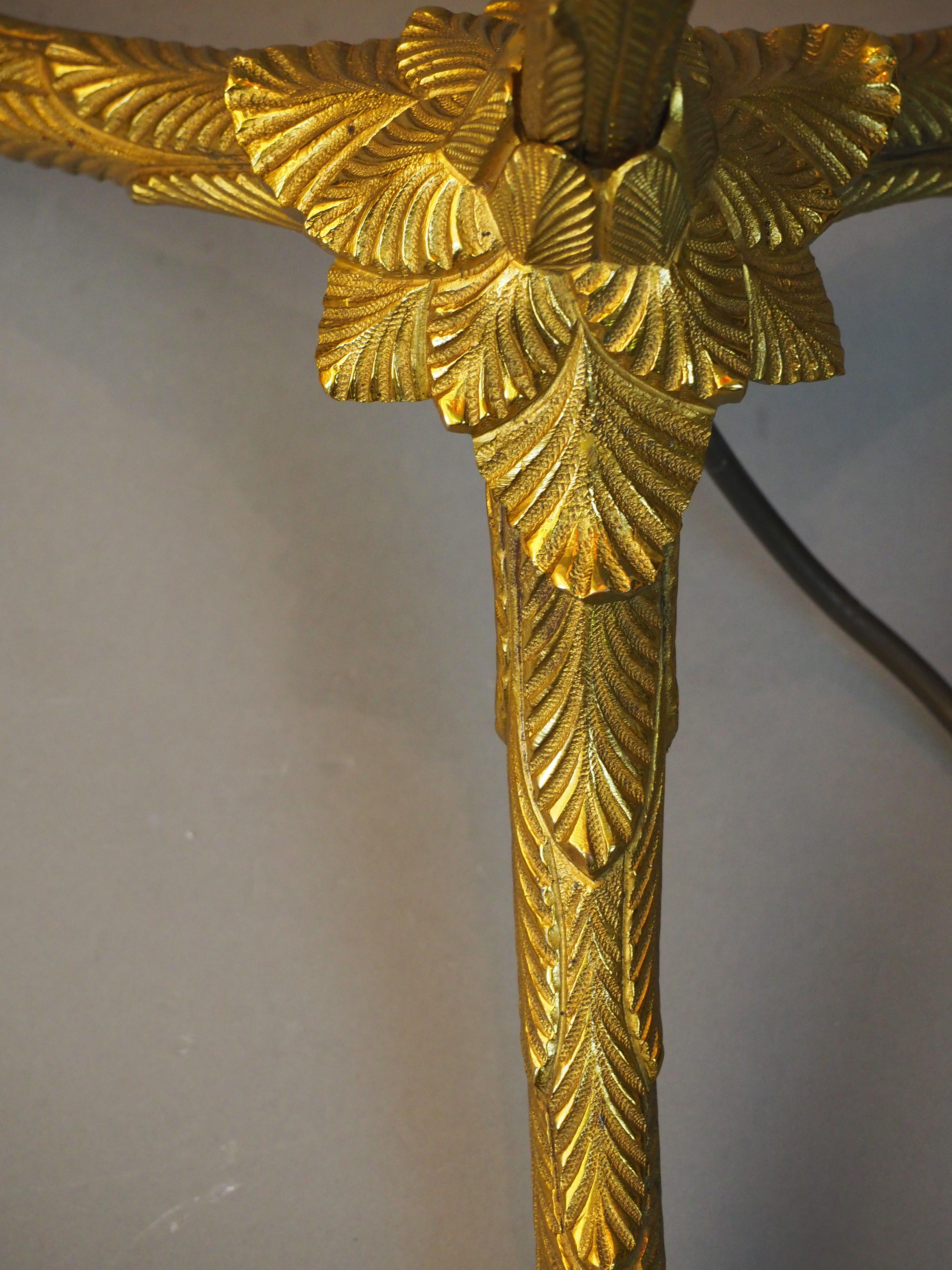 French Gilt Bronze Floor Lamp by Maison Baguès, circa 1950s For Sale 2