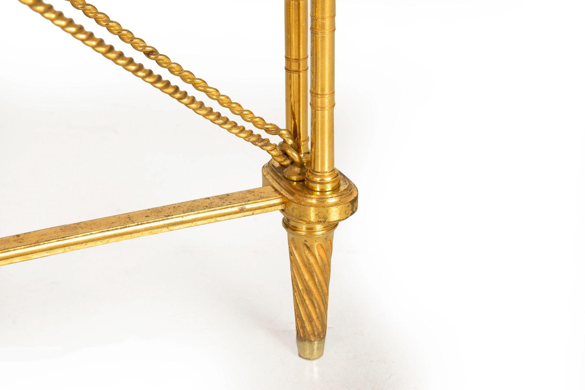 Table d'appoint en bronze doré de type Brisk One, façon Maison Jansen vers les années 1930 en vente 5