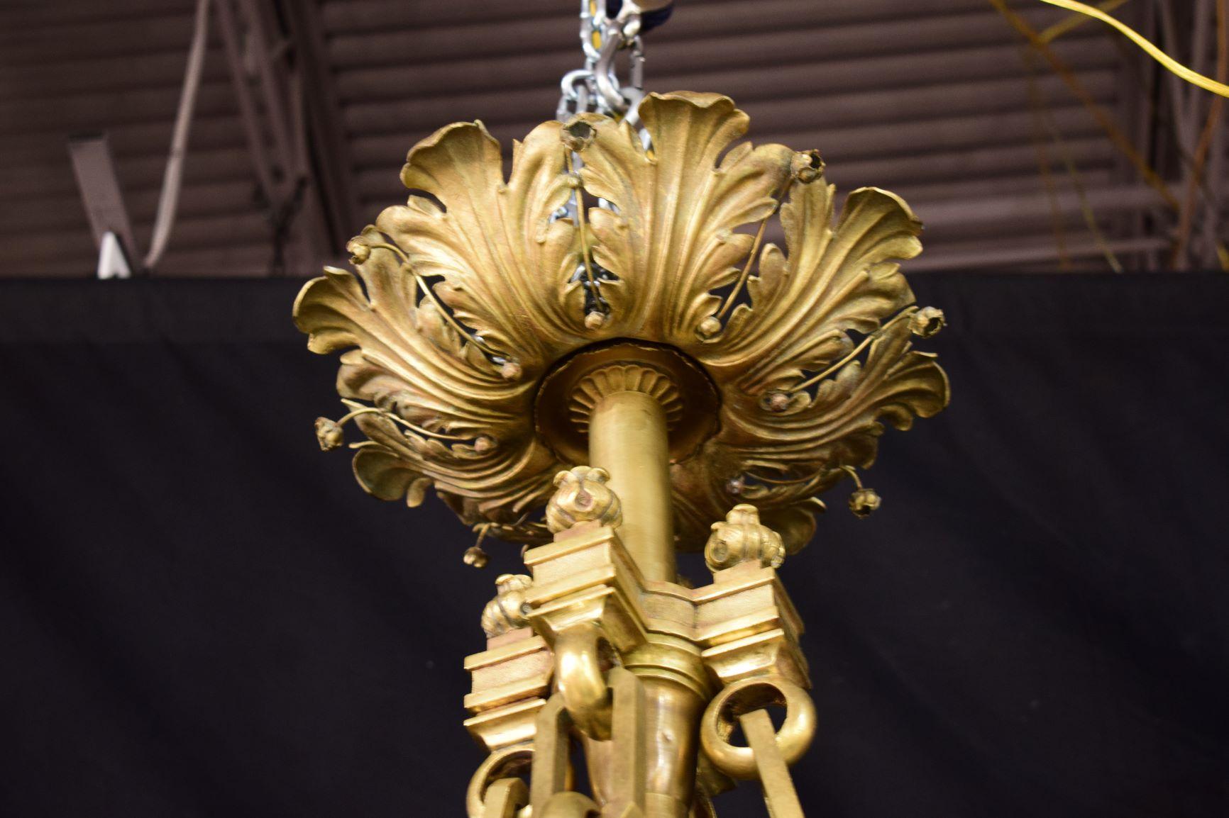 Lanterne française en bronze doré, datant d'environ 1900 en vente 2