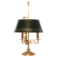 French Gilt Bronze Louis XV Style Bouillotte Lamp, 19th Century