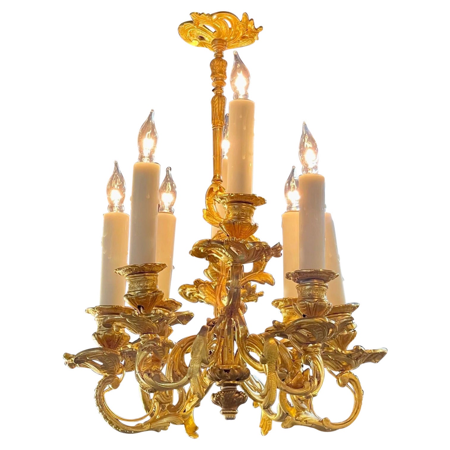 French Gilt Bronze Louis XVI Chandelier