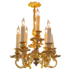 French Gilt Bronze Louis XVI Chandelier