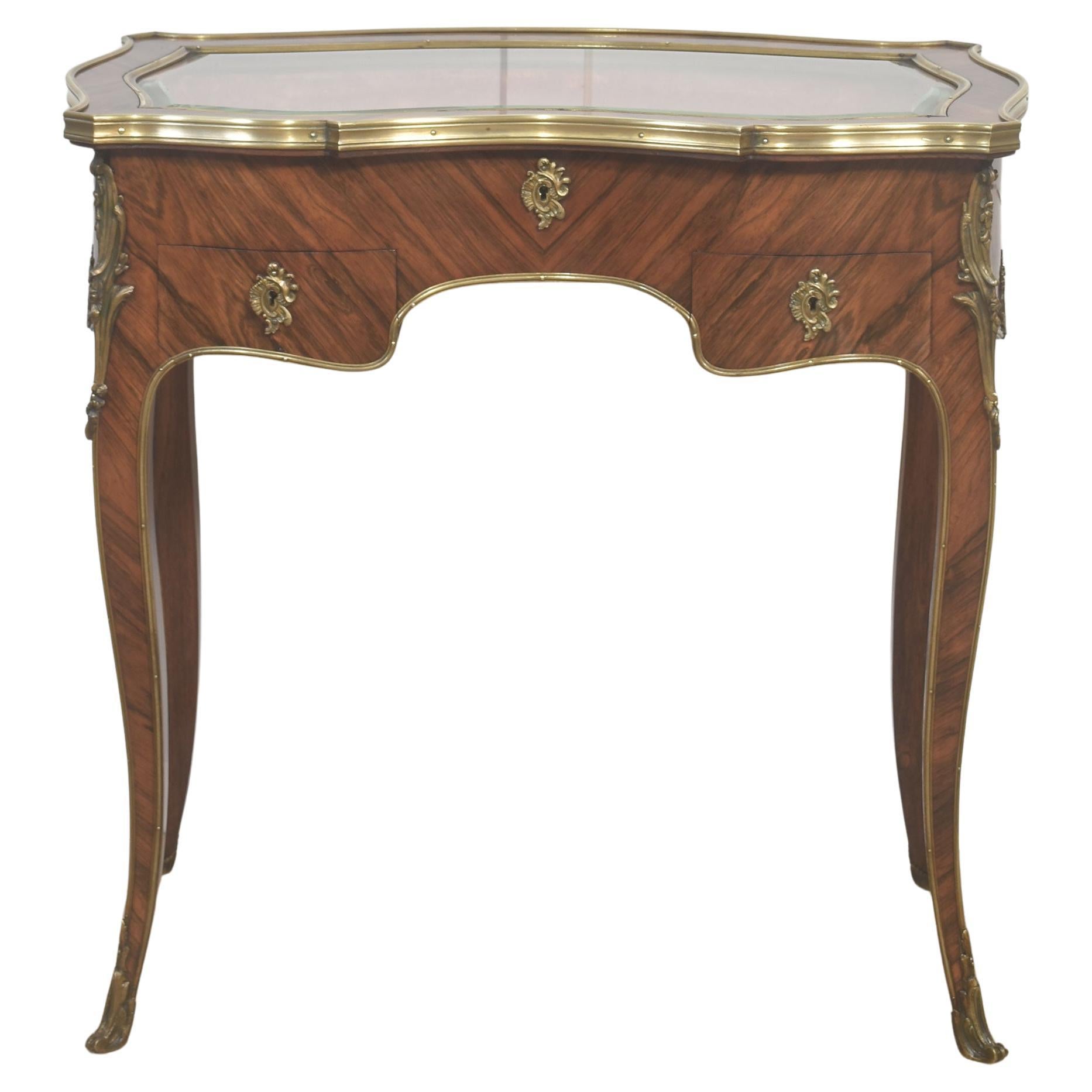 French Gilt-Bronze Mounted Bijouterie Table For Sale