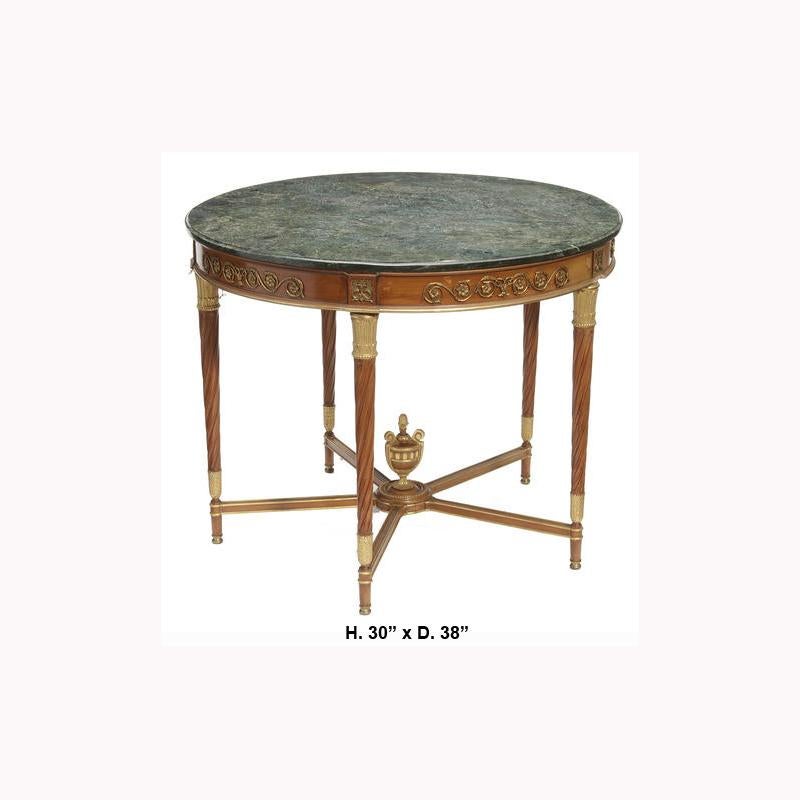 French Gilt Bronze Mounted Fruitwood Center Table, circa 1900 3