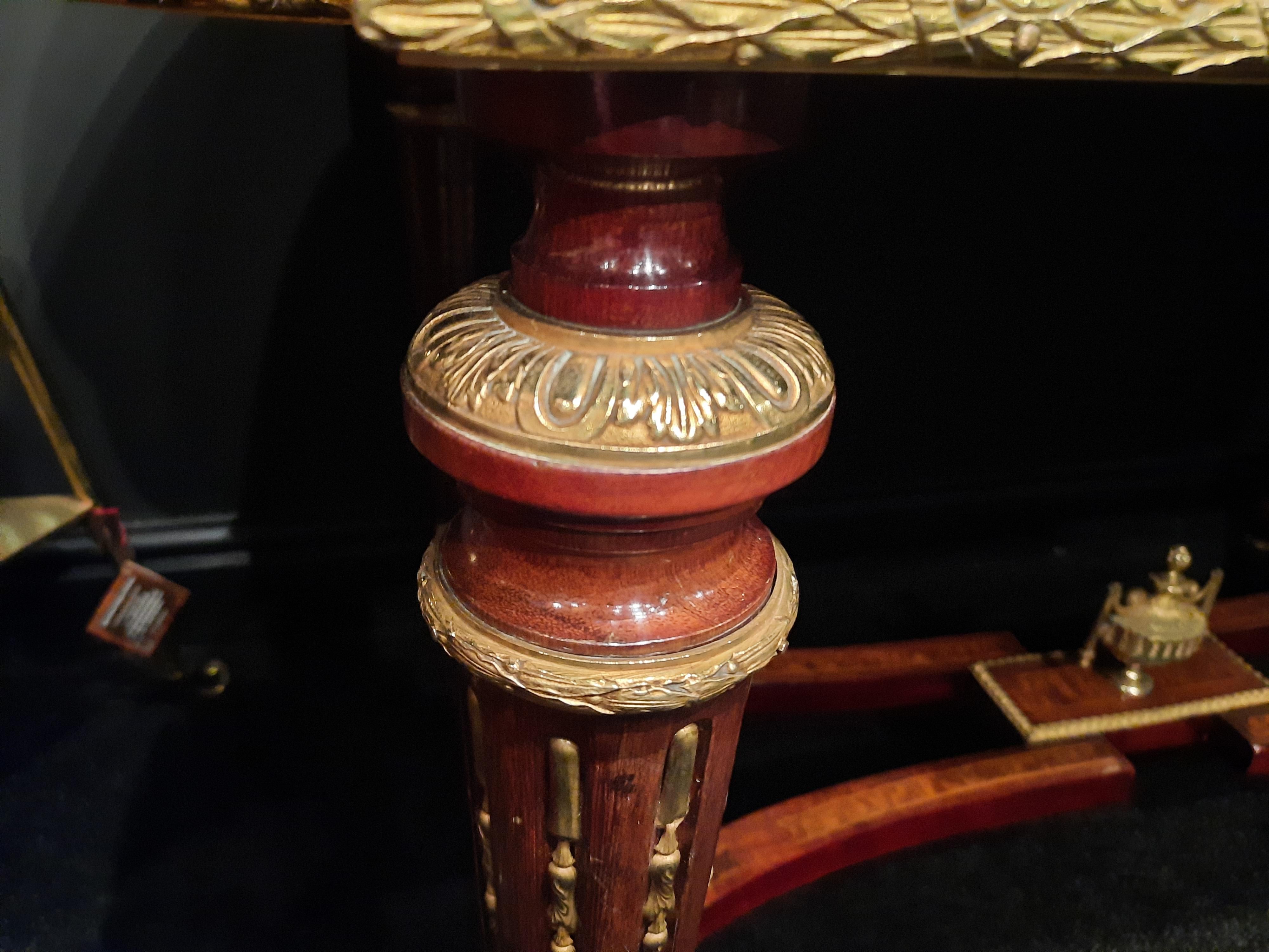 Ormolu French Gilt Bronze Mounted Kingwood Center Table c1860 For Sale