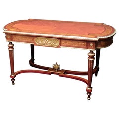 French Gilt Bronze Mounted Kingwood Center Table c1860