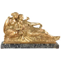 French Gilt-Bronze of Les Deux Parques