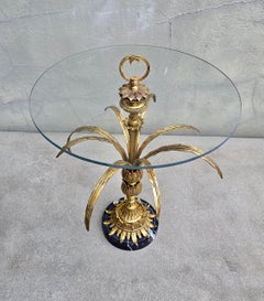 French Gilt Bronze Palm Tree Side Table, circa 1900