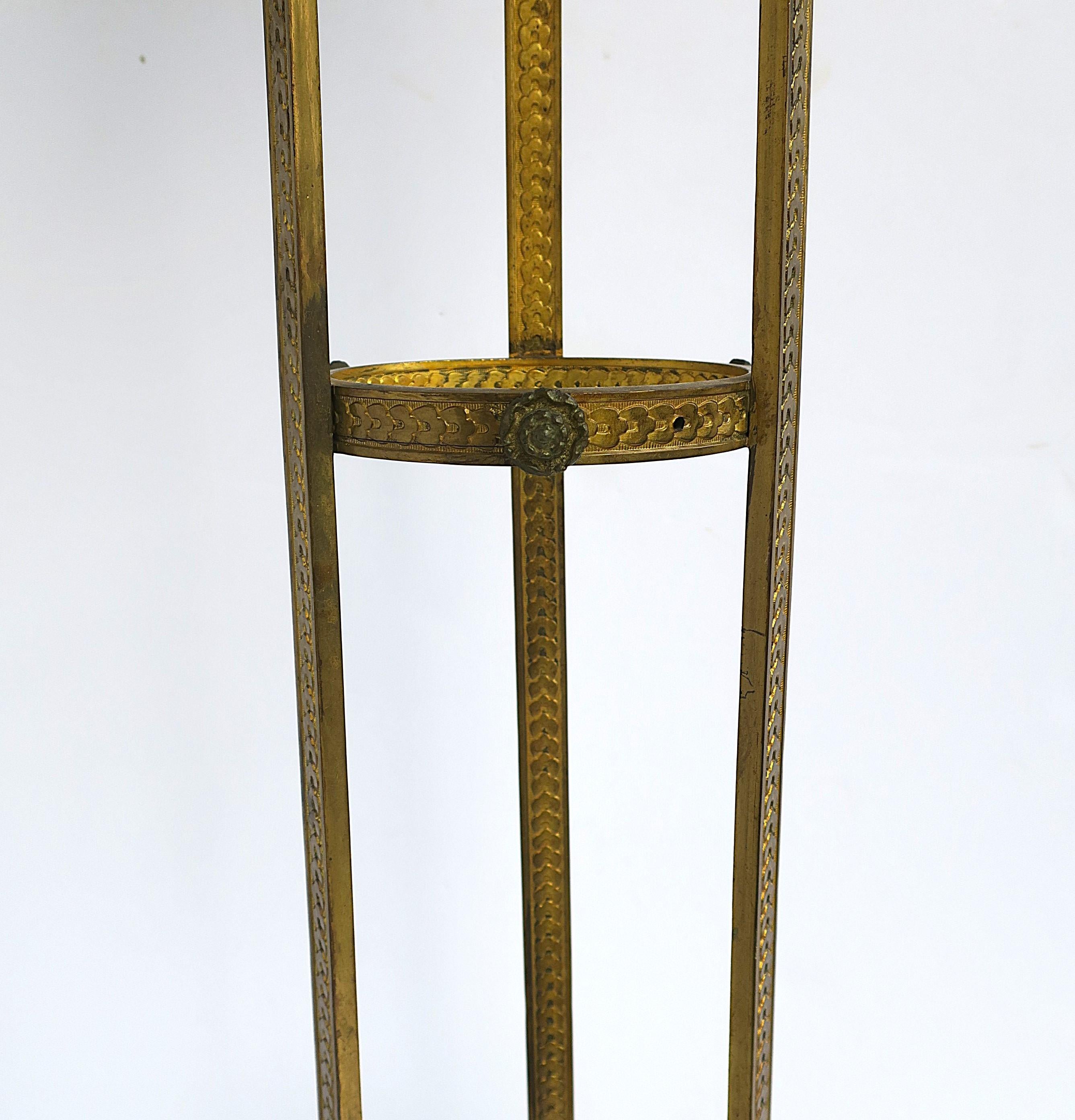 Französisch Vergoldete Bronze Pedestal Plant Stand Empire Style im Angebot 6