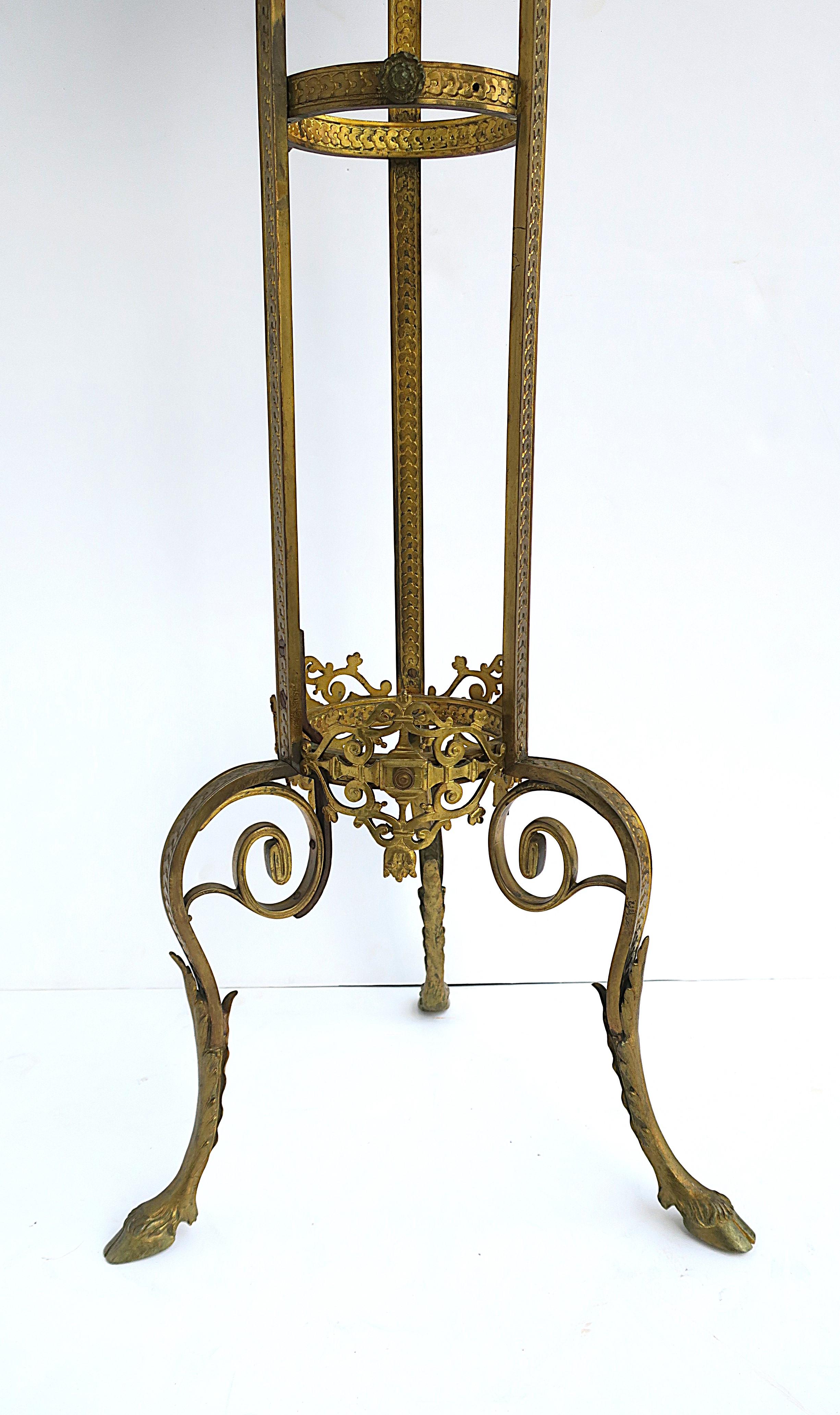 Französisch Vergoldete Bronze Pedestal Plant Stand Empire Style im Angebot 7