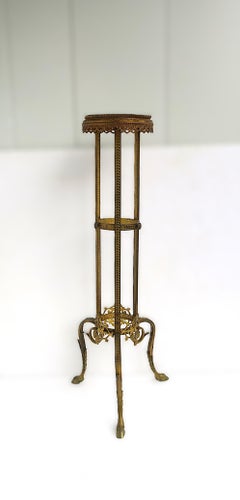 French Gilt Bronze Pedestal Plant Stand Empire Style