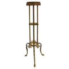 The Pedestal Plant Stand en bronze doré de style Empire