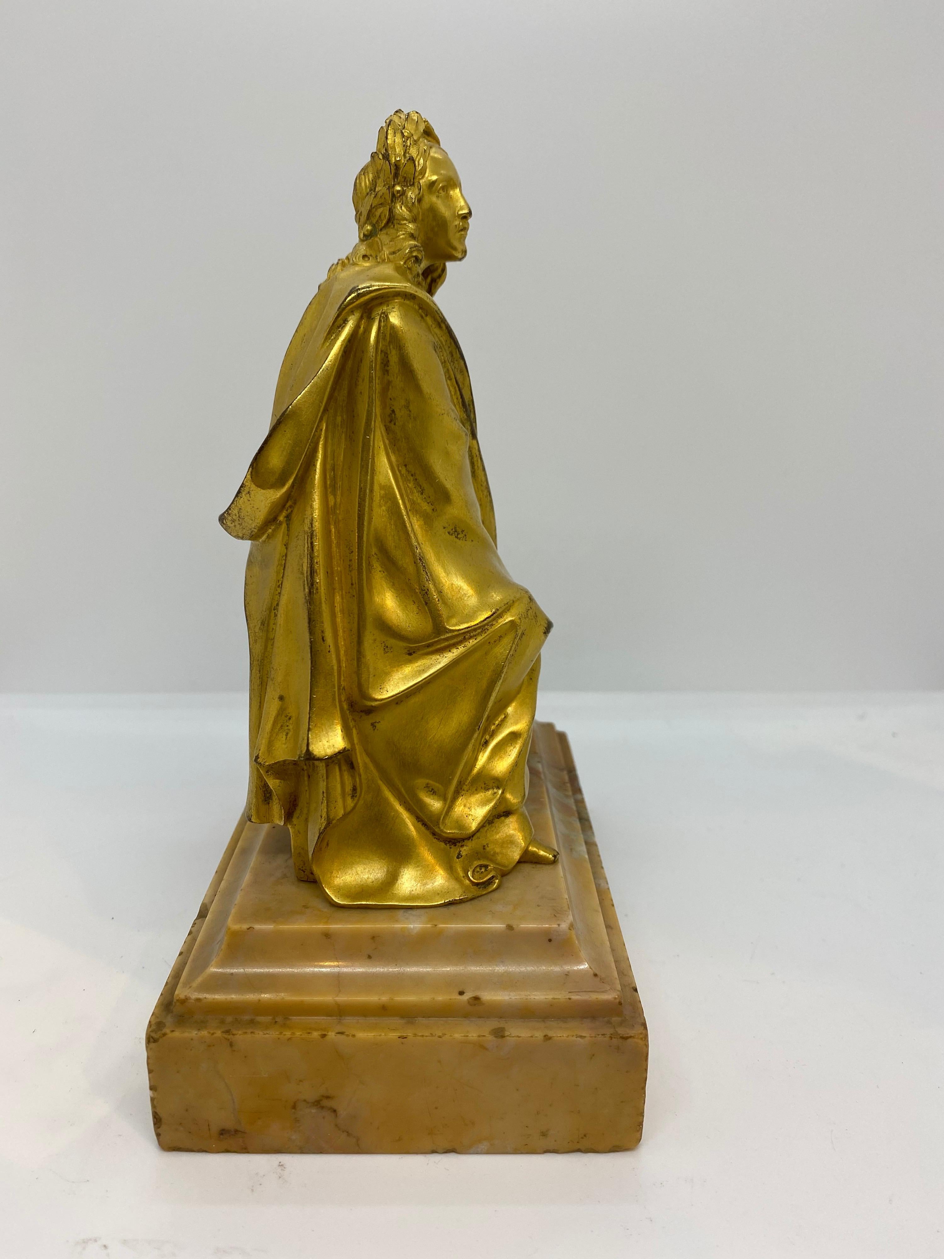 French Gilt Bronze Seated Figure In Good Condition For Sale In Natchez, MS