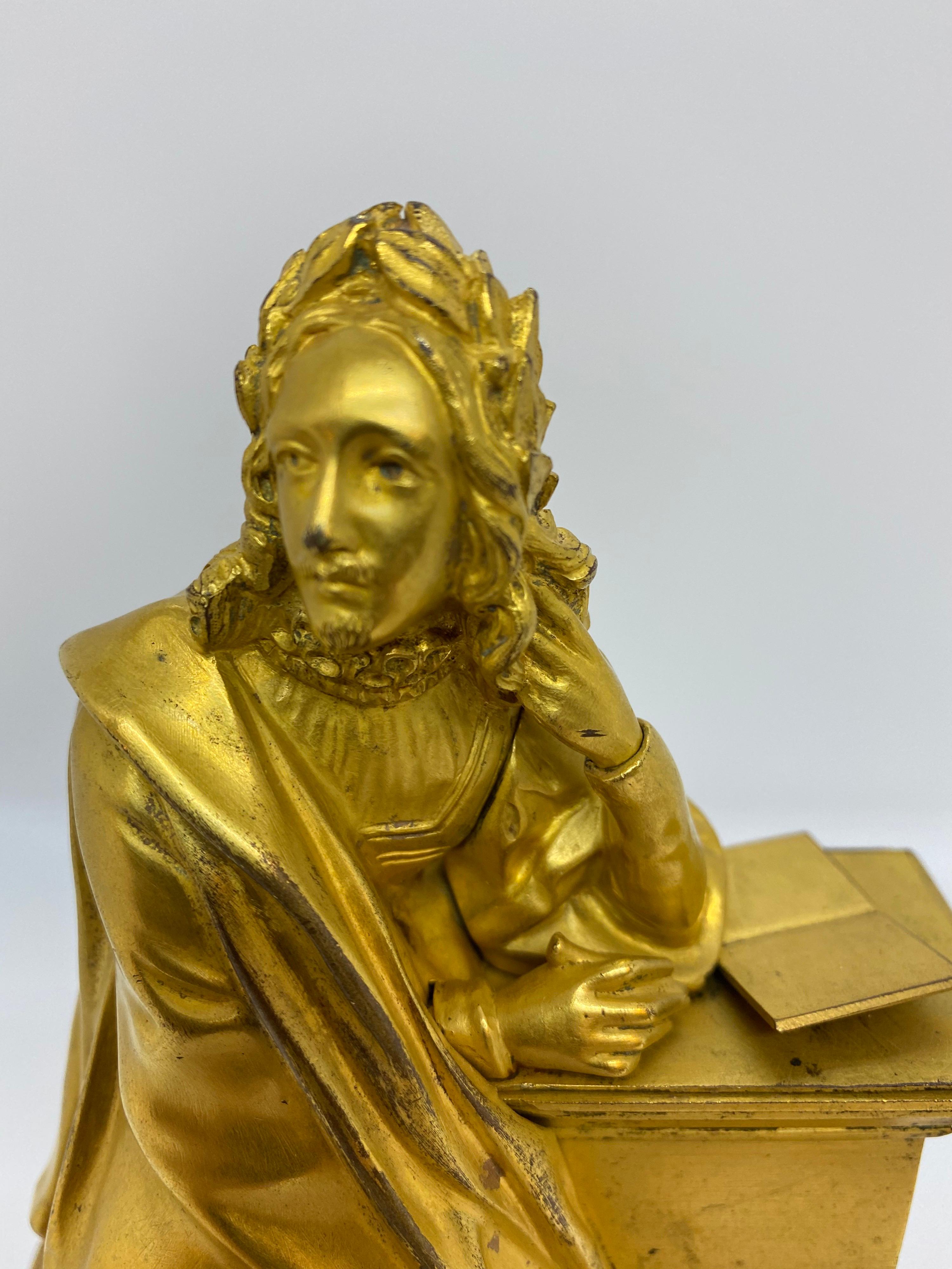 French Gilt Bronze Seated Figure For Sale 1