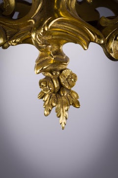 Französischer Tischspiegel aus vergoldeter Bronze, um 1875