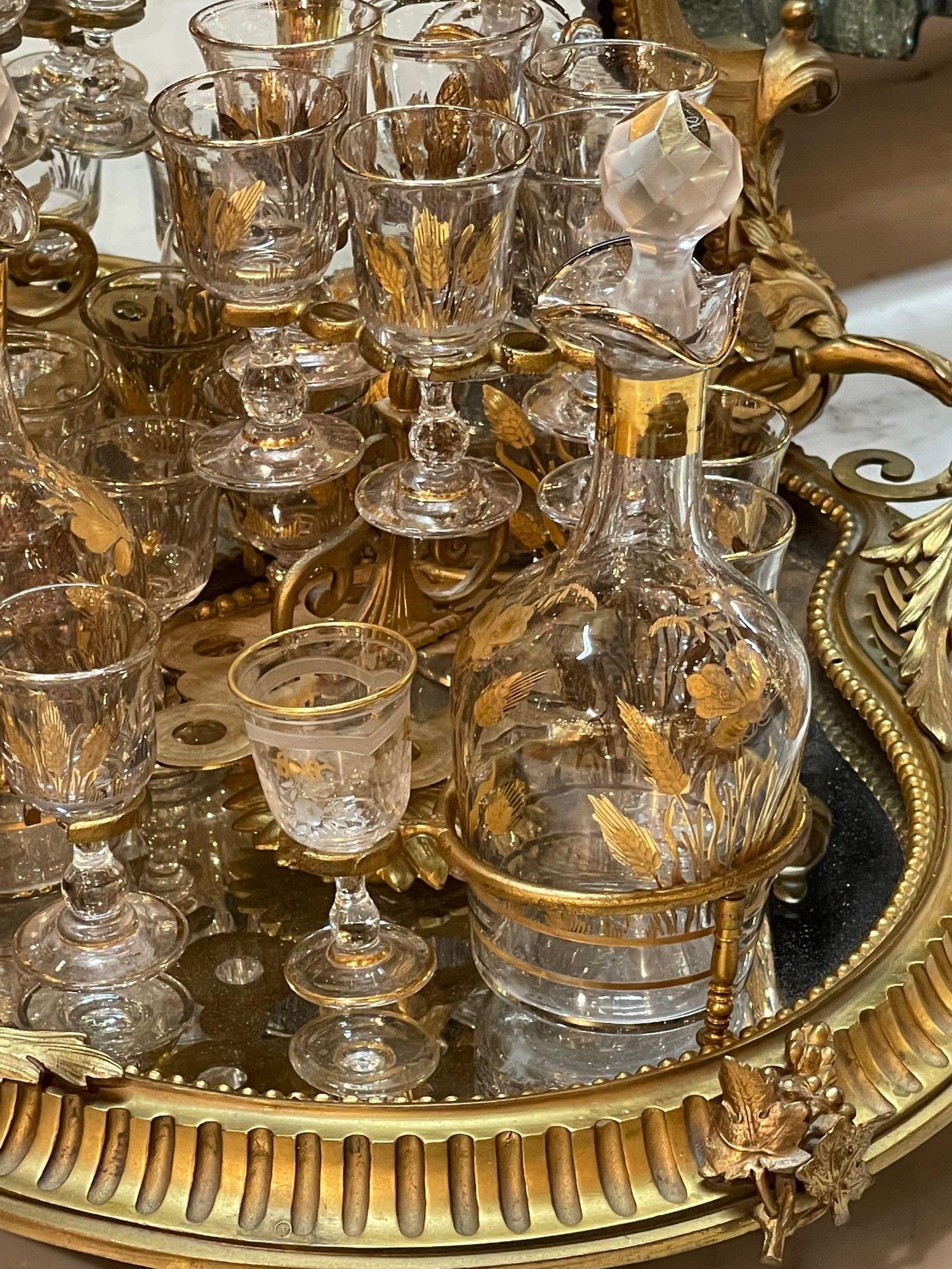 Französisch Vergoldete Bronze Tantalus Set (Messing) im Angebot