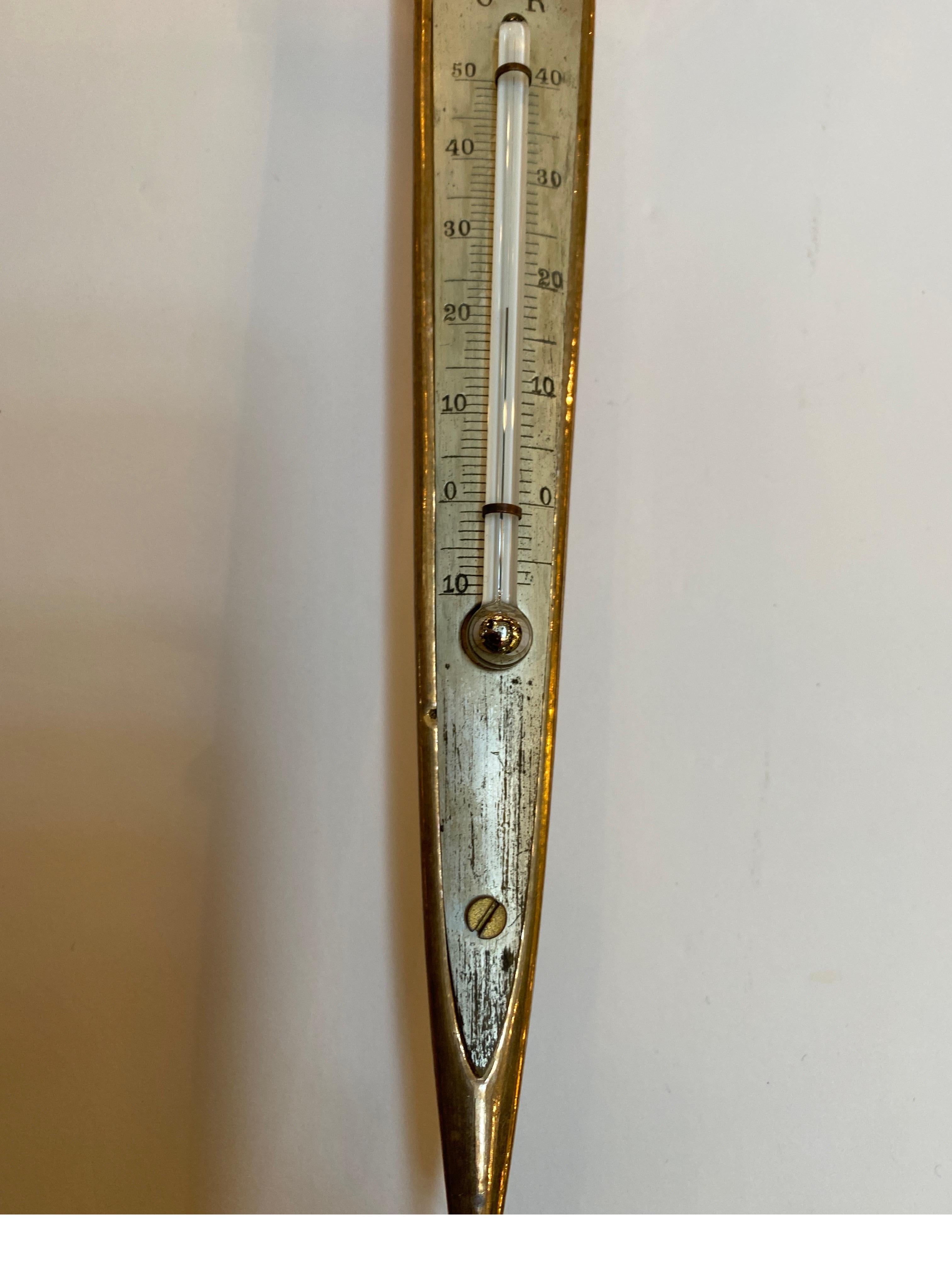 French Gilt Bronze Thermometer 19th Century 2
