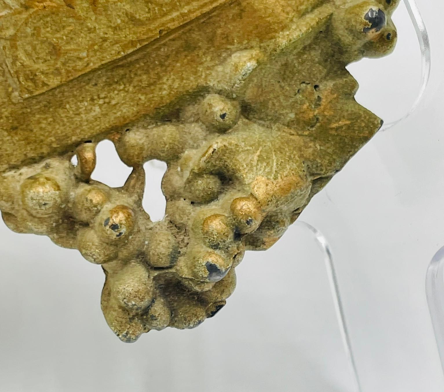 Miroir de courtoisie en bronze doré signé PH Martin, époque victorienne en vente 1