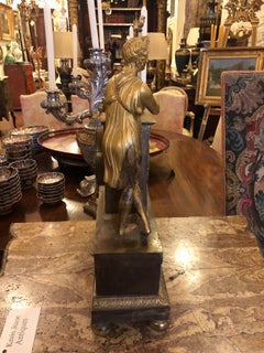 French Gilt Broze Figurative Clock
