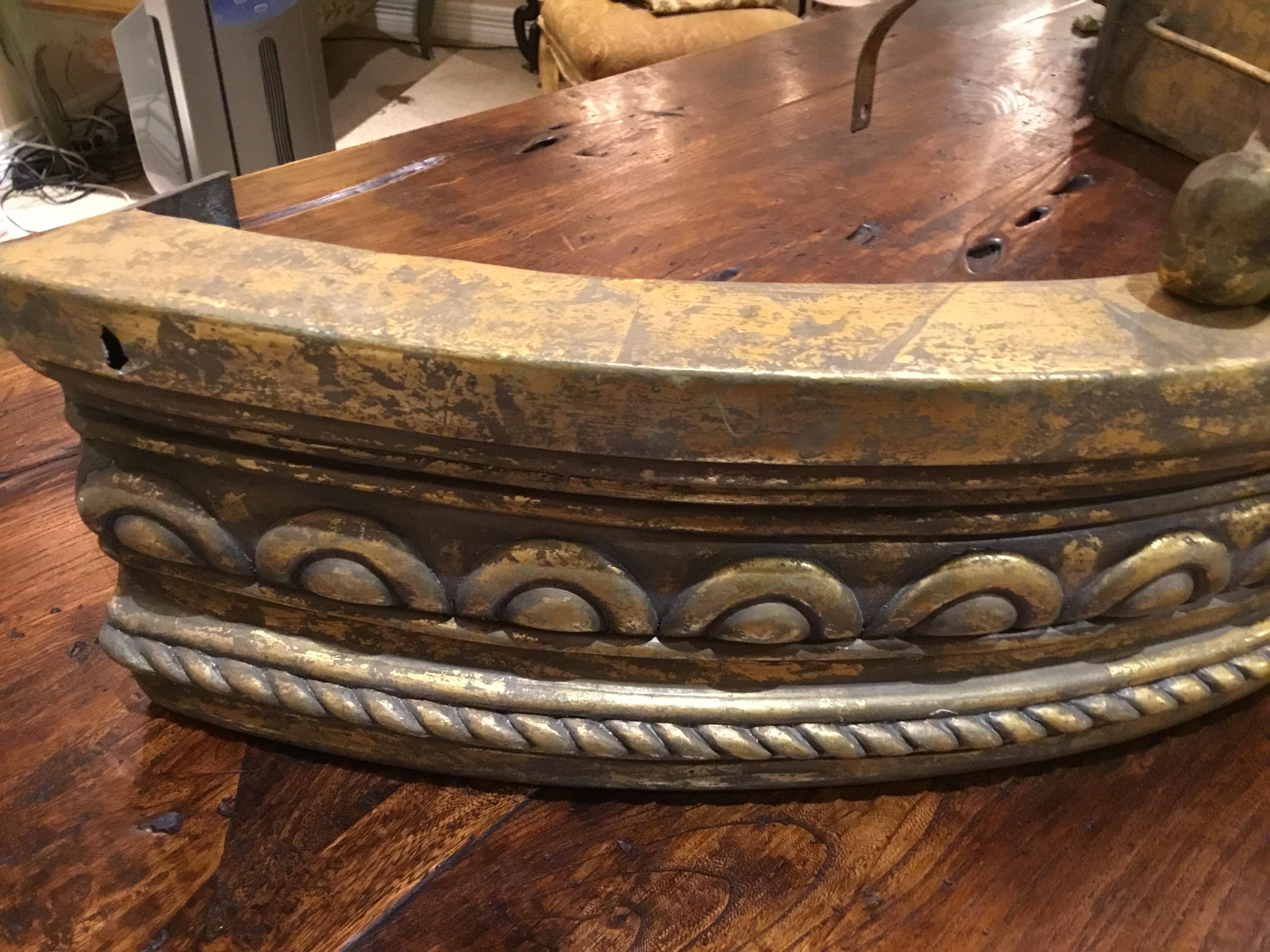 20th Century French Gilt Carved Crown/Canopy, with Foliate and Spiral Twists