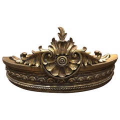 French Gilt Carved Crown/Canopy, with Foliate and Spiral Twists
