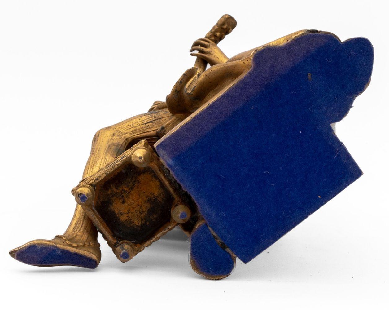 French Gilt Cast Metal Lute Player For Sale 2