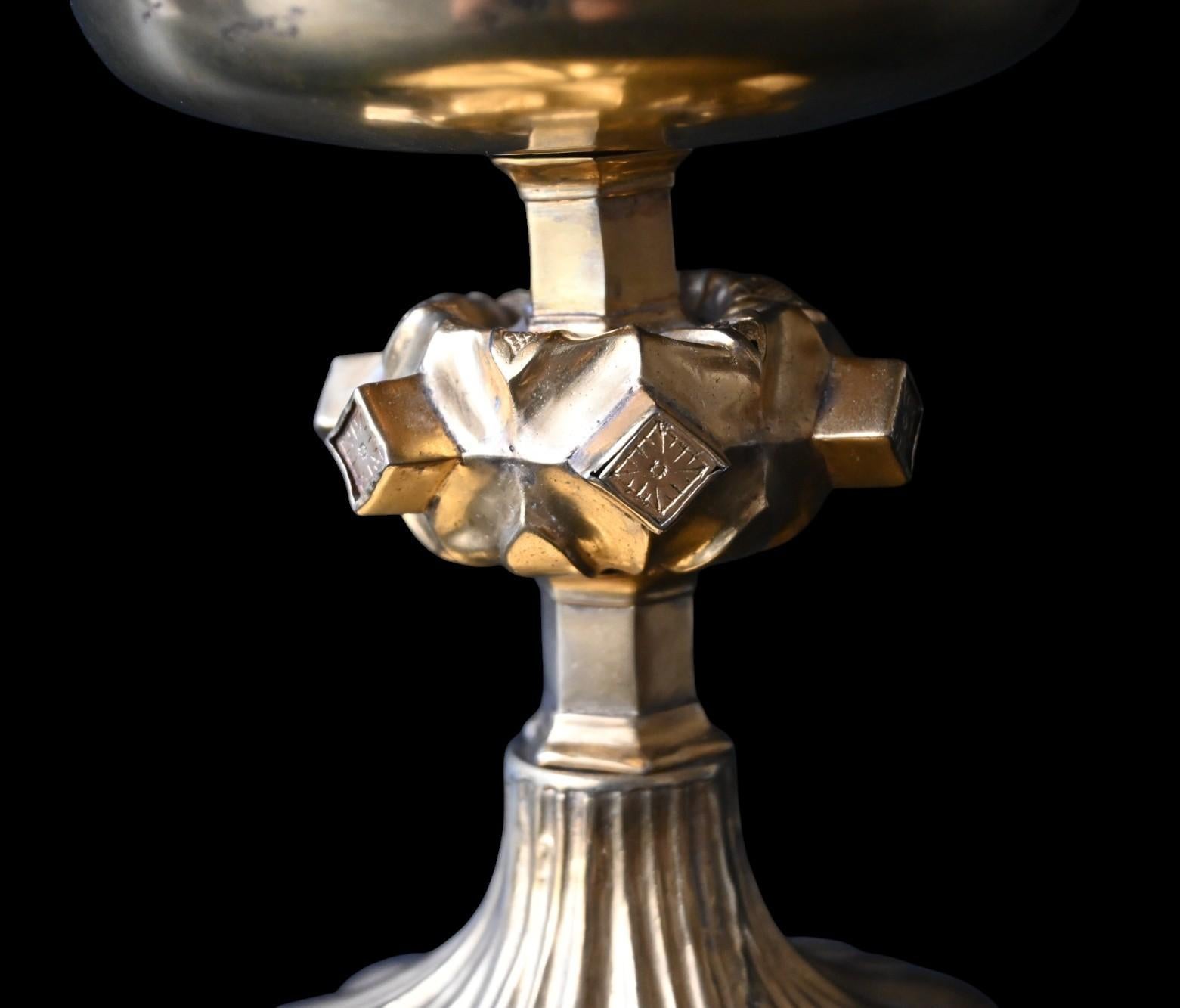 Français Ciboire français en vermeil - Coupe en argent, période Louis XV (vers 1740-1760) en vente