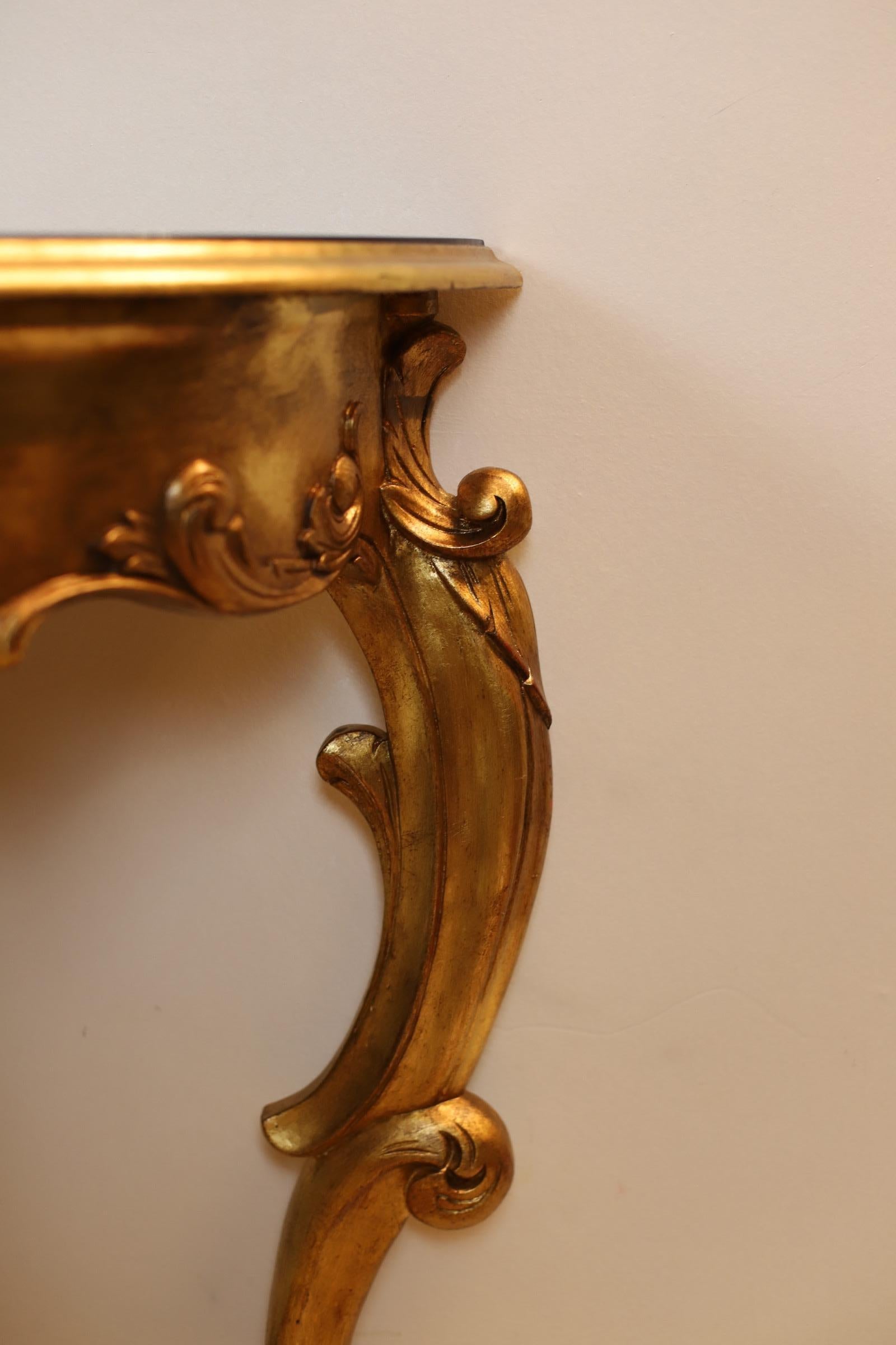 French Gilt Console Table - Louis XVI Carved Furniture For Sale 2