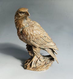 French Gilt Copper Eagle Sculpture 19th century Arts & Crafts Décor