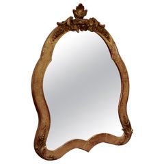 French Gilt Dressing Table and Wall Mirror