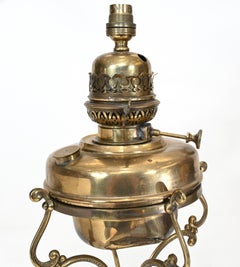 French Gilt Floor Light Empire Oil Lamp Corinthian Column