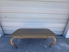 Cocktail Tables en fer doré et miroir