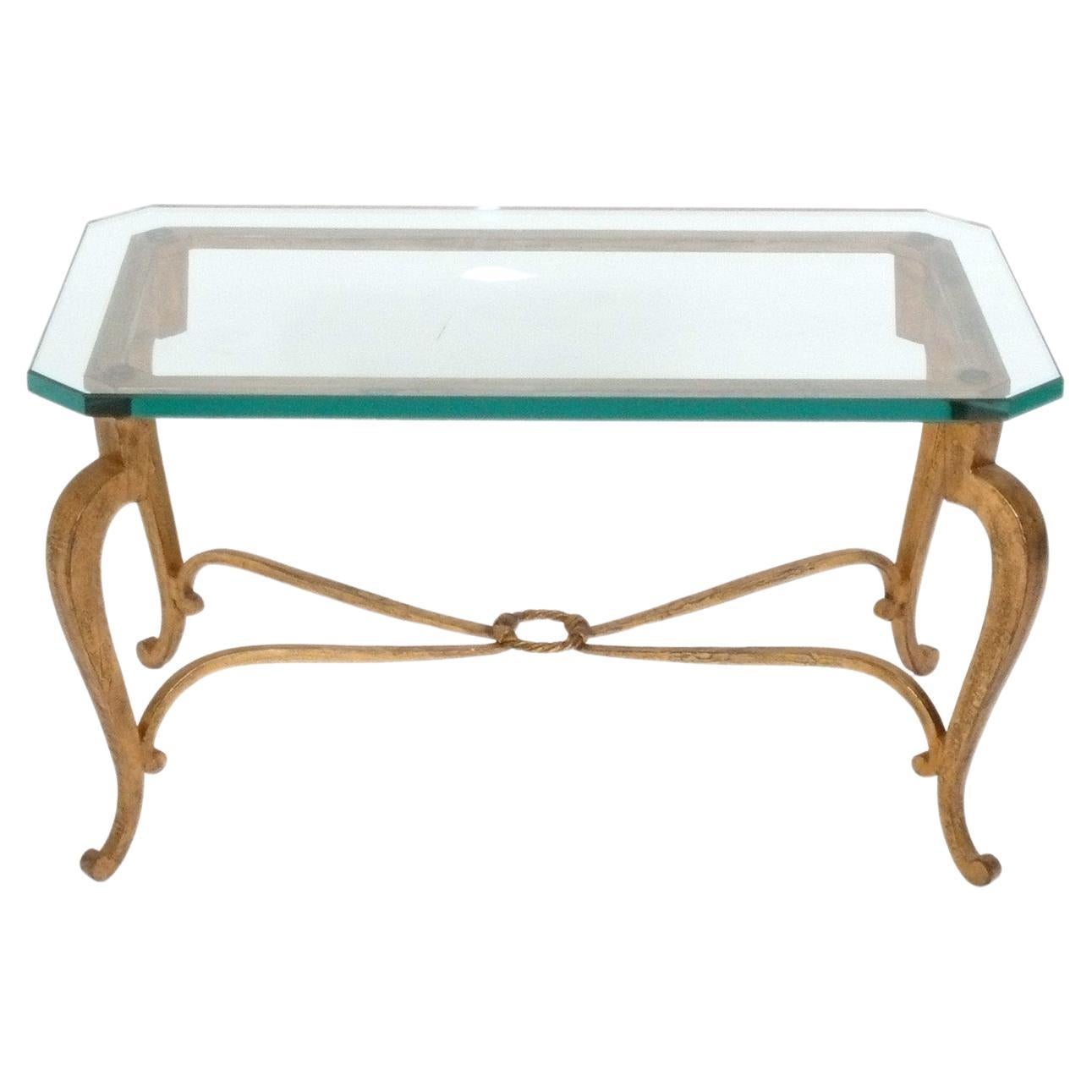 French Gilt Iron Coffee Table  For Sale