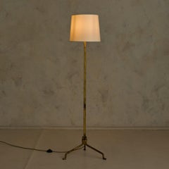 French Gilt-Iron Floor Lamp Attributed to Maison Ramsay, 1940s