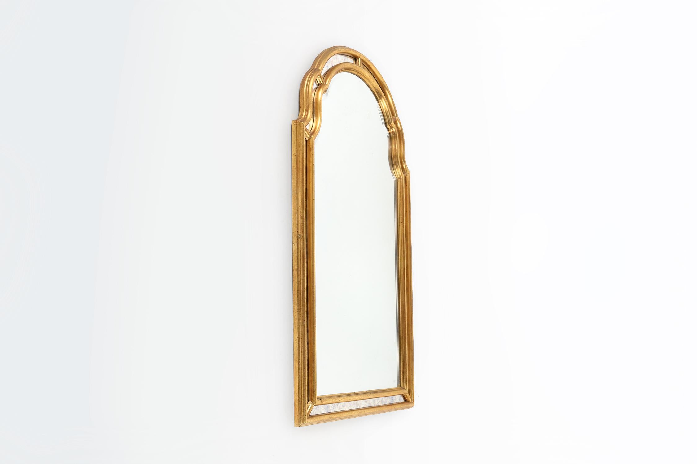 Miroir français de style Louis Philip décoré de verre miroir fumé Bon état - En vente à Meulebeke, BE
