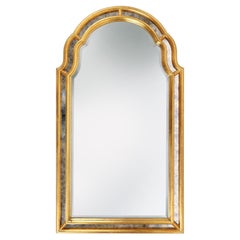 Miroir français de style Louis Philip décoré de verre miroir fumé