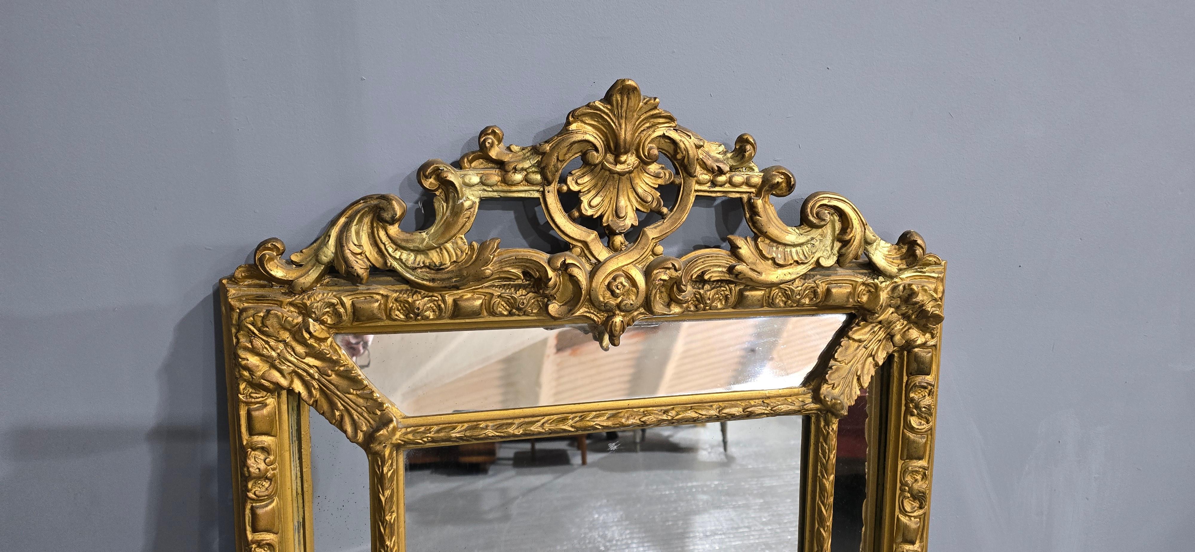 Dorato Specchio marginale francese dorato in vendita