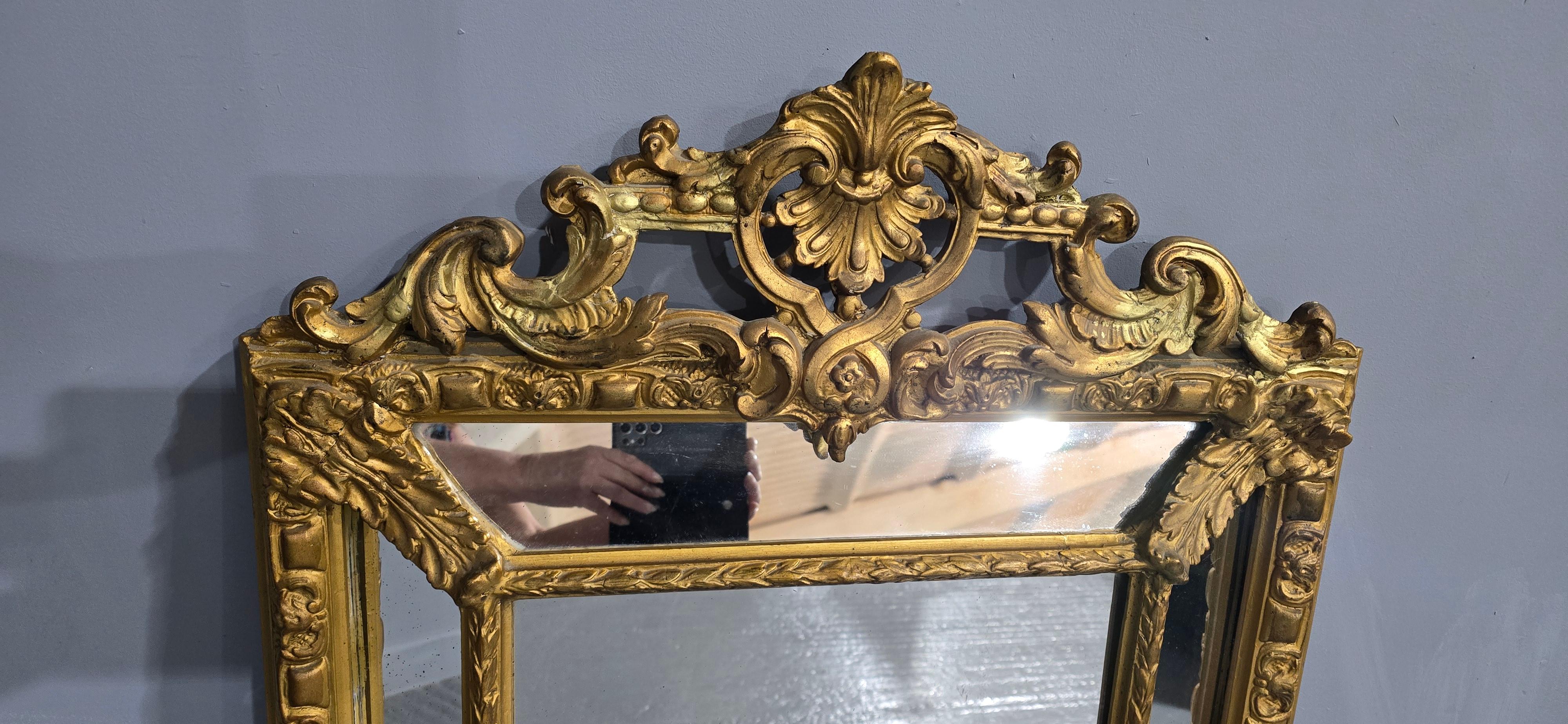 Specchio marginale francese dorato In condizioni buone in vendita a Swadlincote, GB