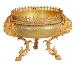 French Gilt Metal and Brass Centerpiece