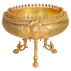 French Gilt Metal and Brass Centerpiece