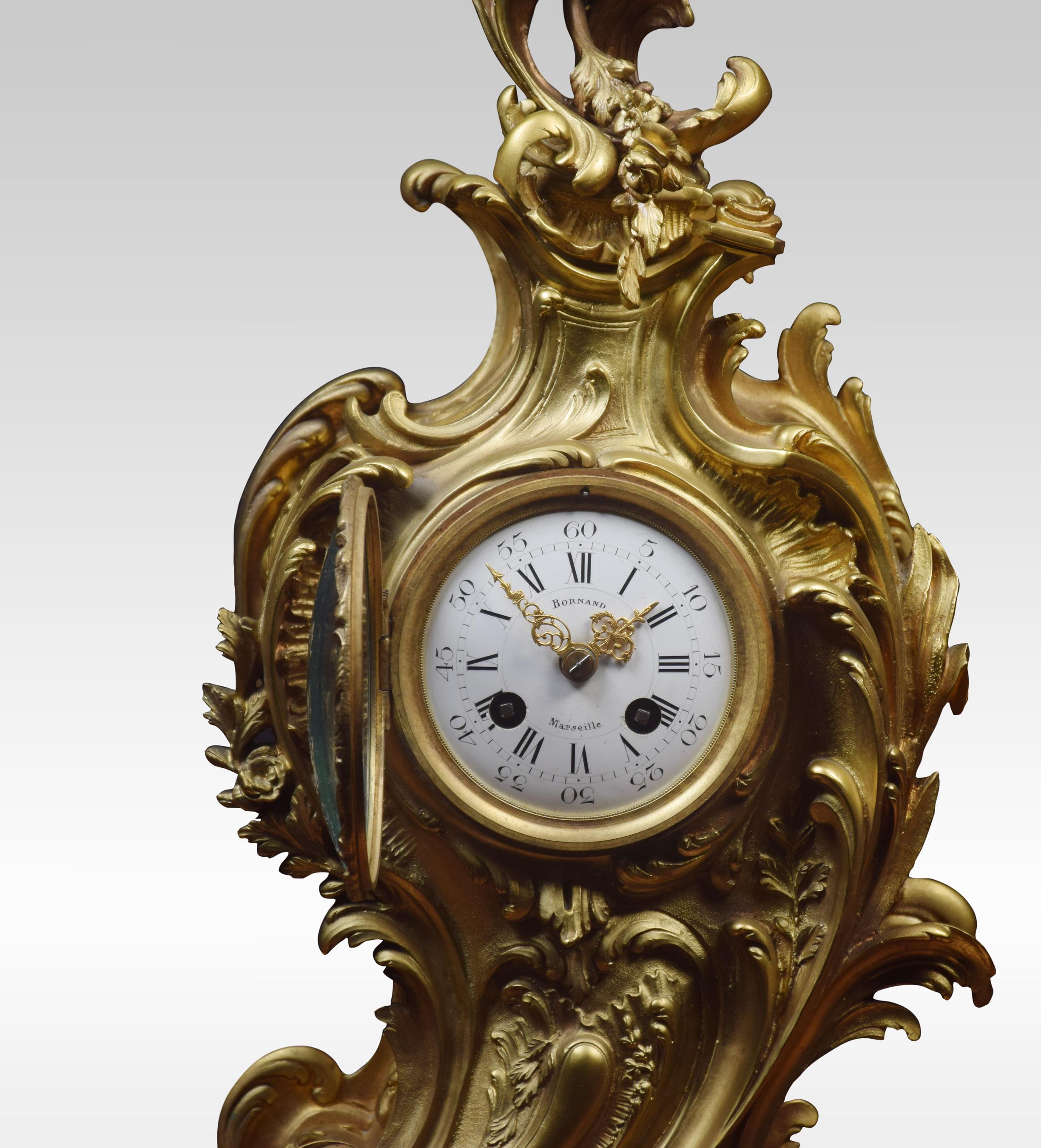 Ormolu French Gilt Metal Mantel Clock