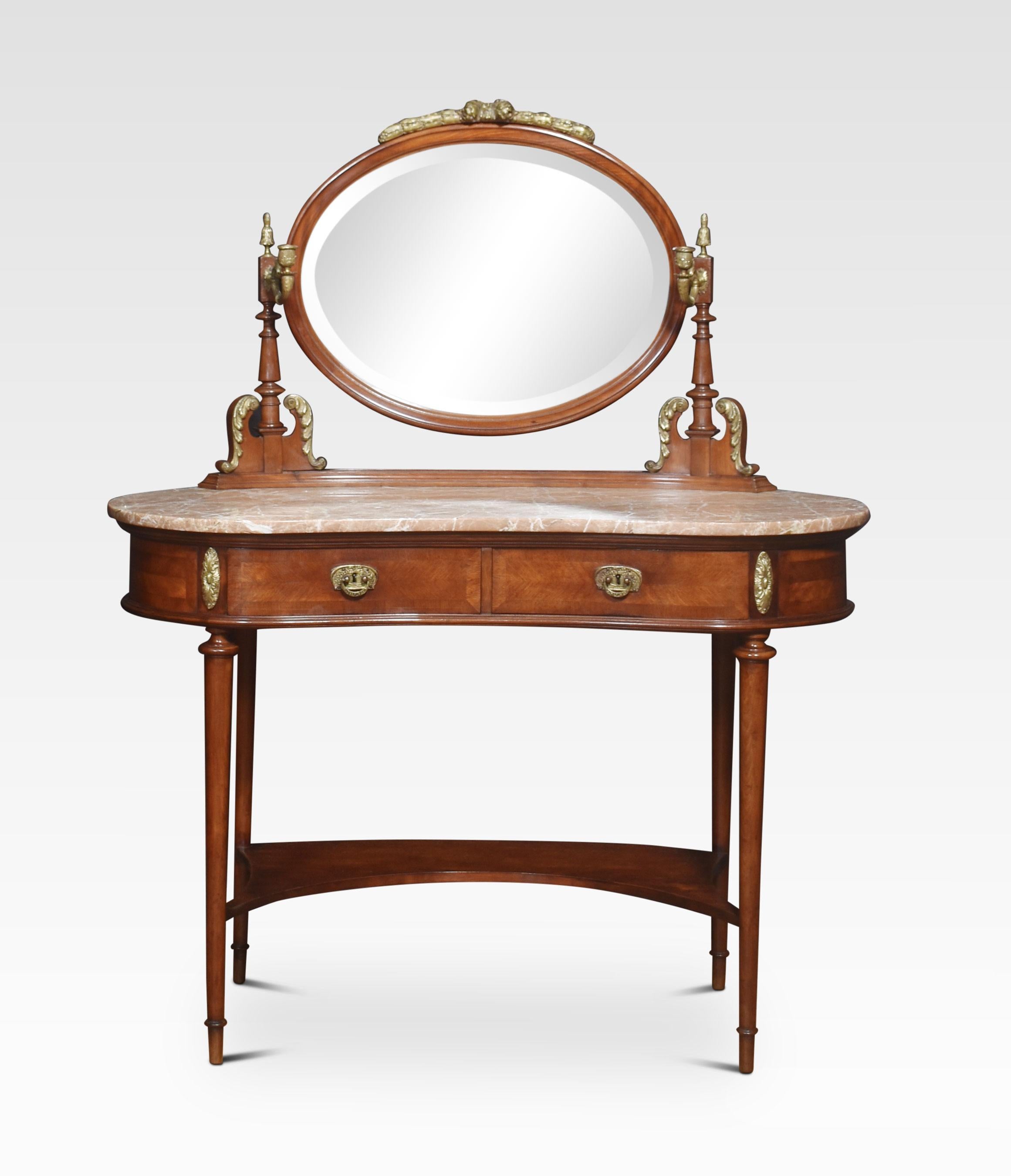20th Century French gilt metal mounted dressing table For Sale