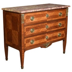 French Gilt Metal Mounted Kingwood Commode